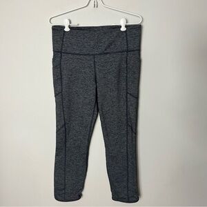 Athleta Crop Space Dye Leggings Yoga Chaturanga Tights Pockets Large 774